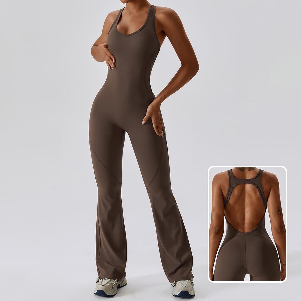 Flared Backless Jumpsuit