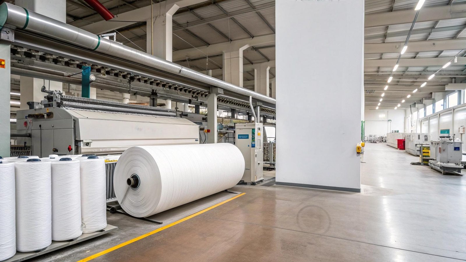 Sustainable Activewear Fabric Factory Scene