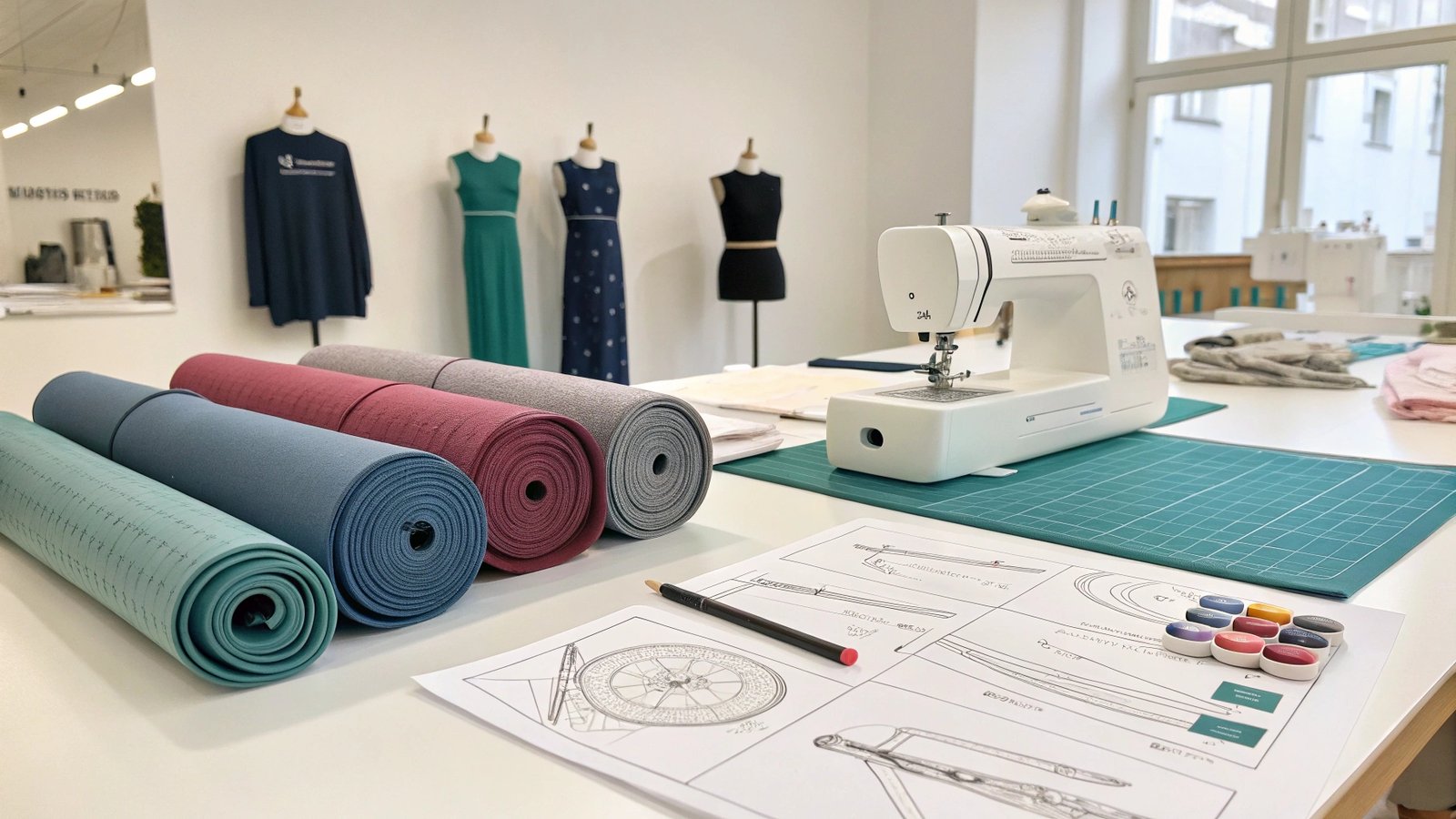 Custom Yoga Apparel Production Scene