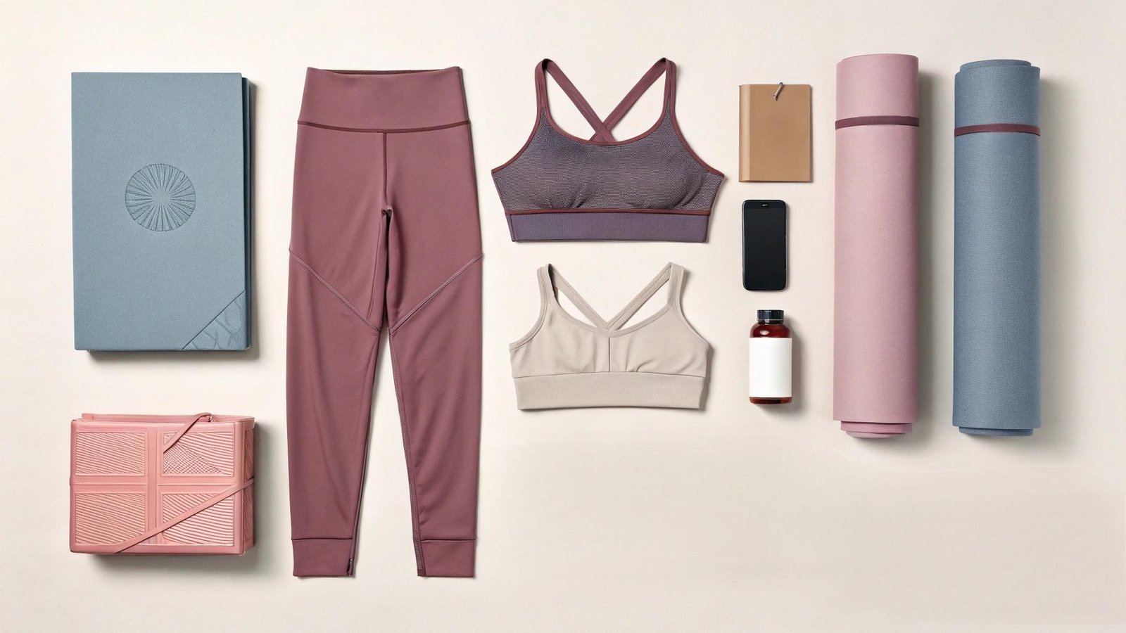 Alo Yoga Product Flat Lay Display