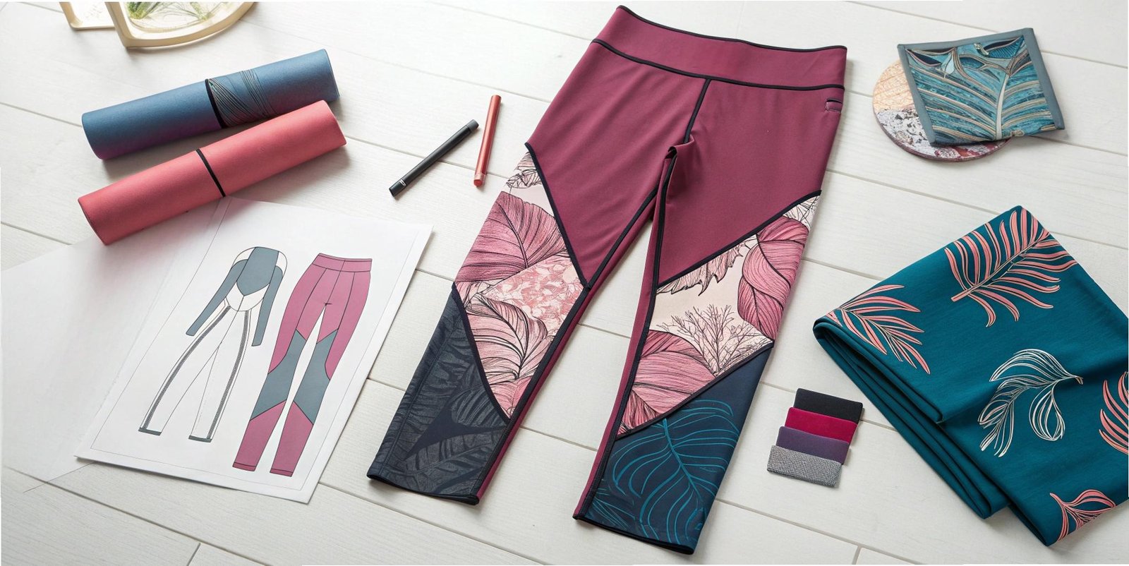 Custom Yoga Pants with Distinctive Branding and Fabrics
