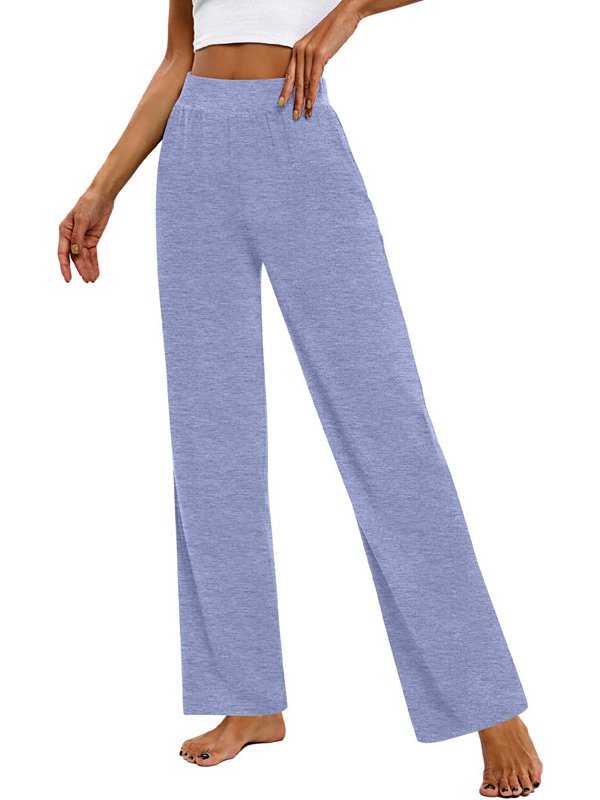 Wide-Leg Custom Yoga Pants in Light Blue