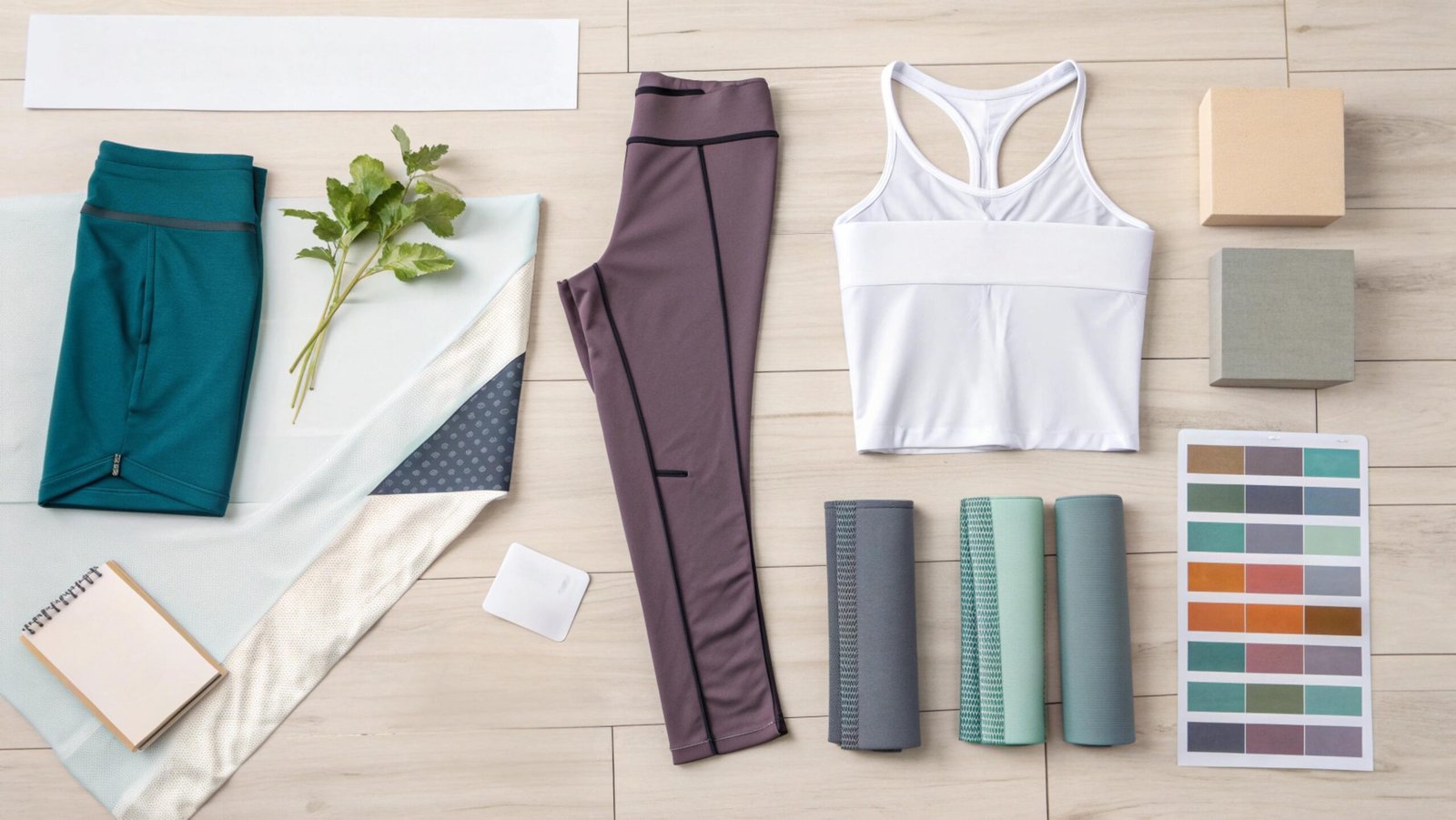 Quick Market Entry Yoga Apparel Flat Lay