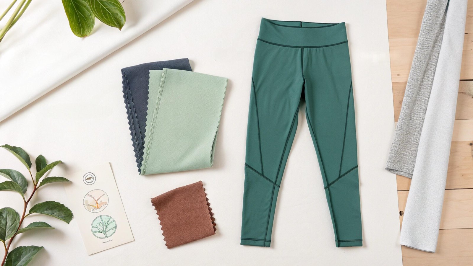 Eco-Friendly Yoga Pants Flat Lay
