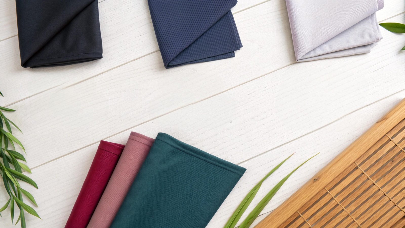 Premium Yoga Fabrics Performance Flat Lay