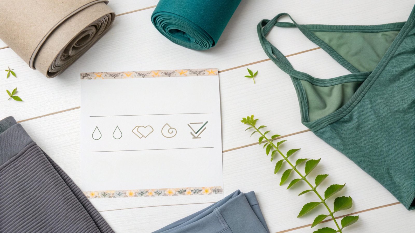 Sustainable Yoga Apparel Flat Lay