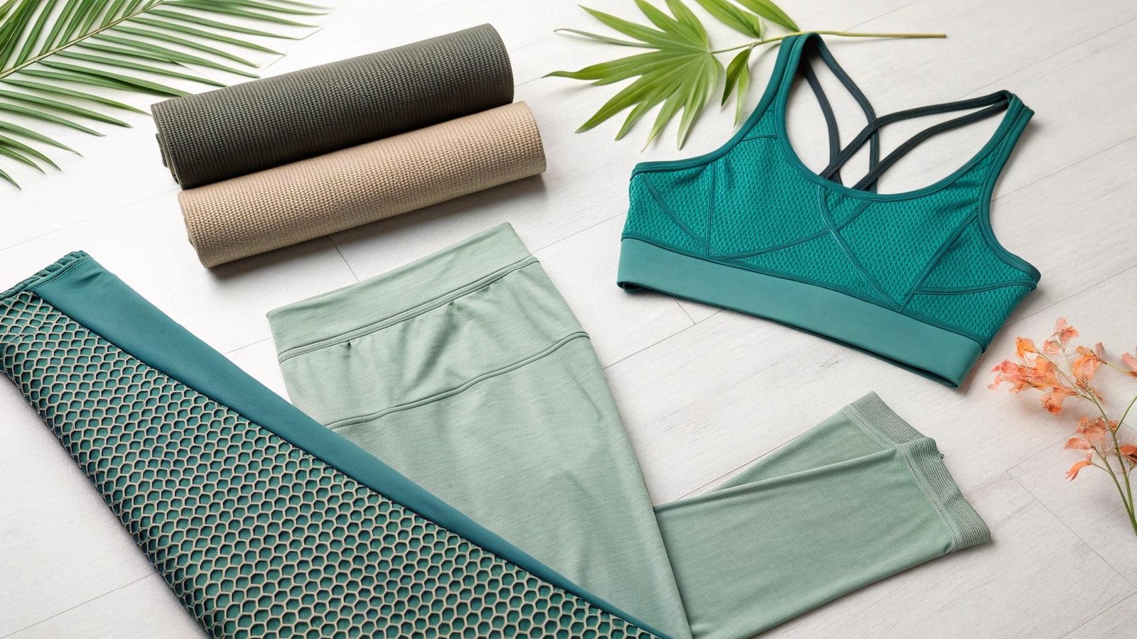 Breathable Fabrics for Yoga Pants Flat Lay