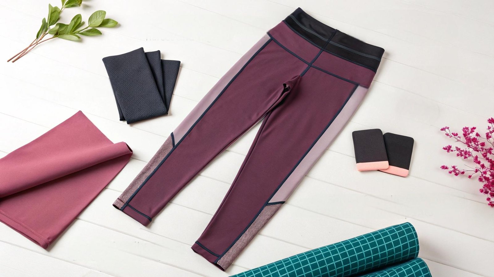 Yoga Leggings Fit & Comfort Flat Lay