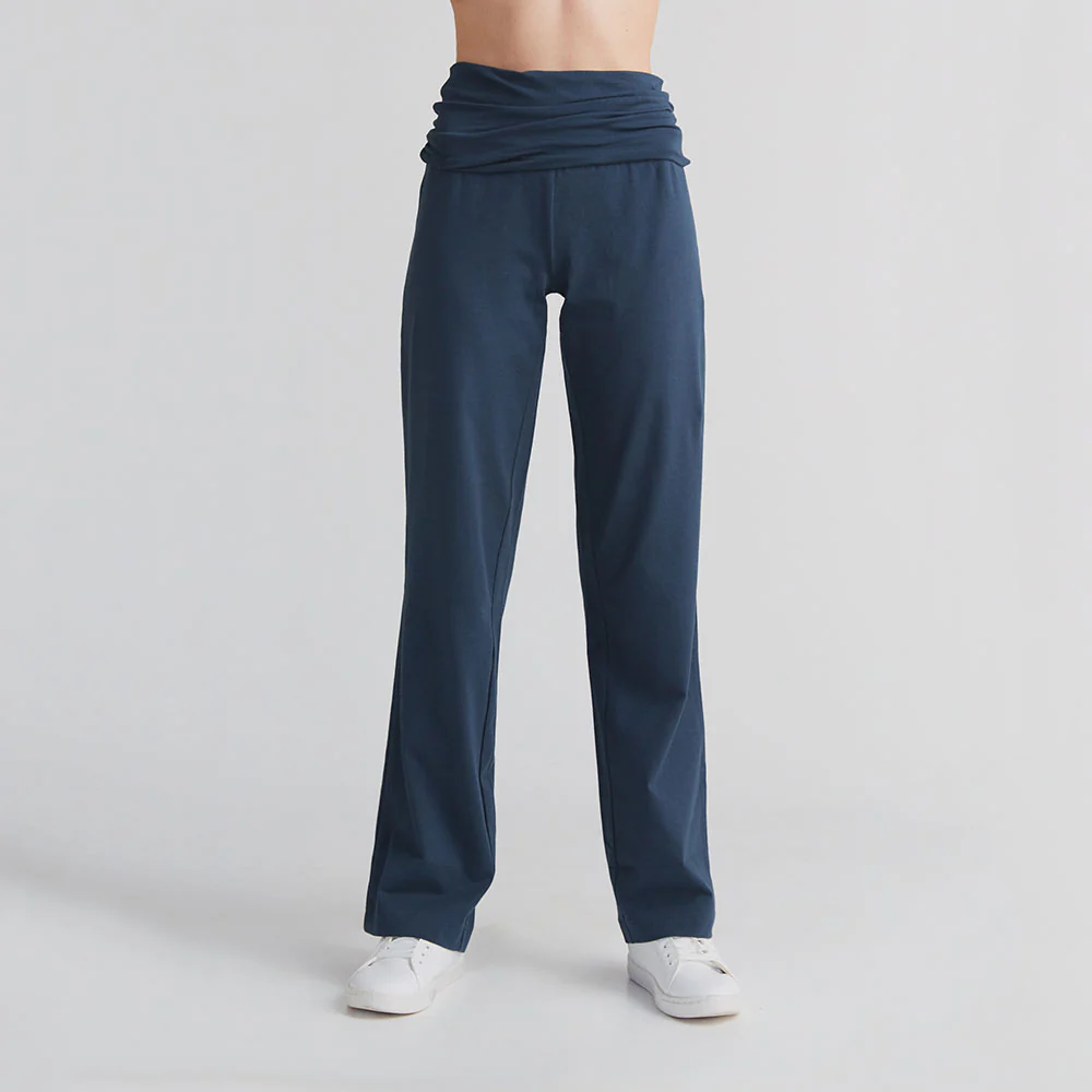 Navy Wide Leg Yoga Pants