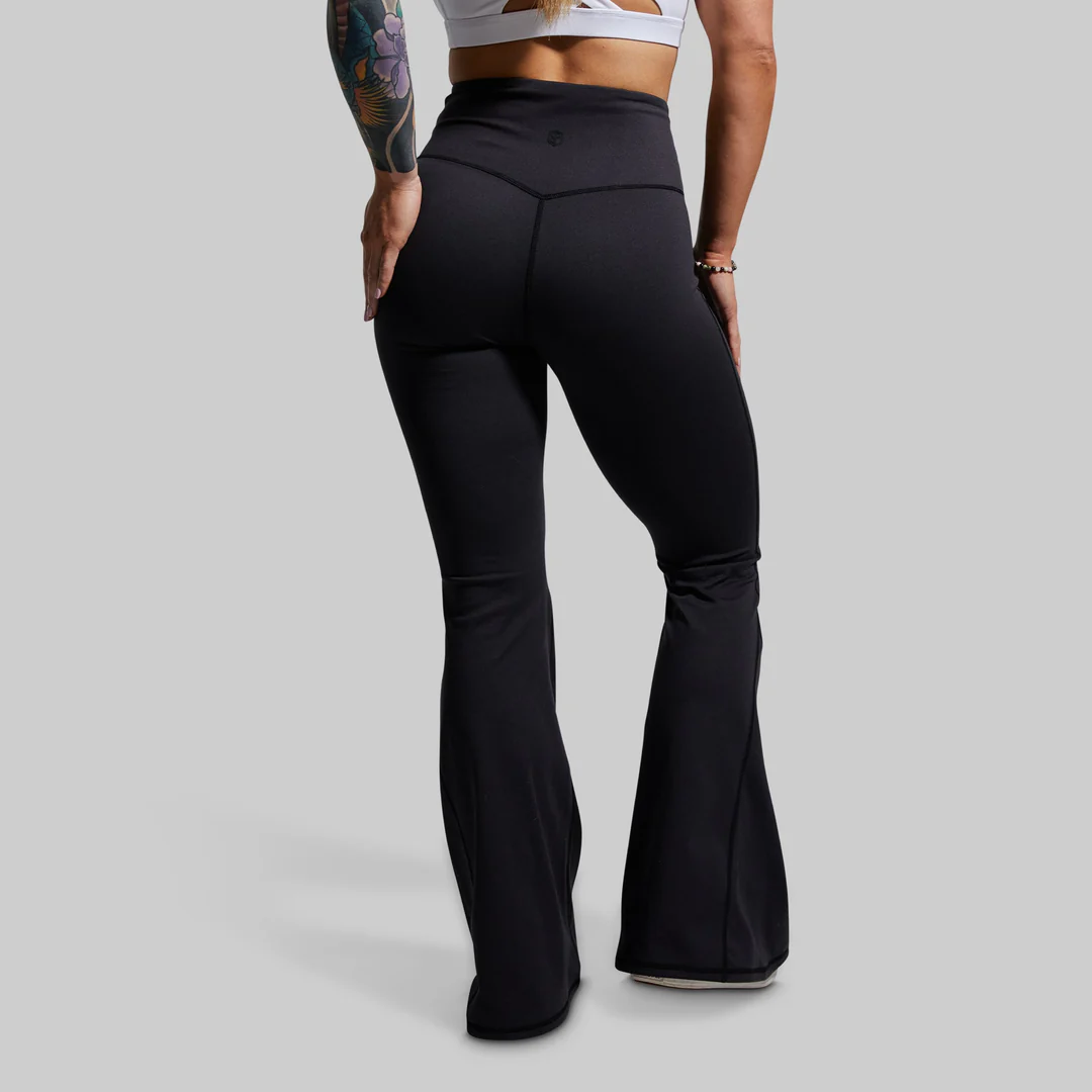 Black Flared Workout Pants
