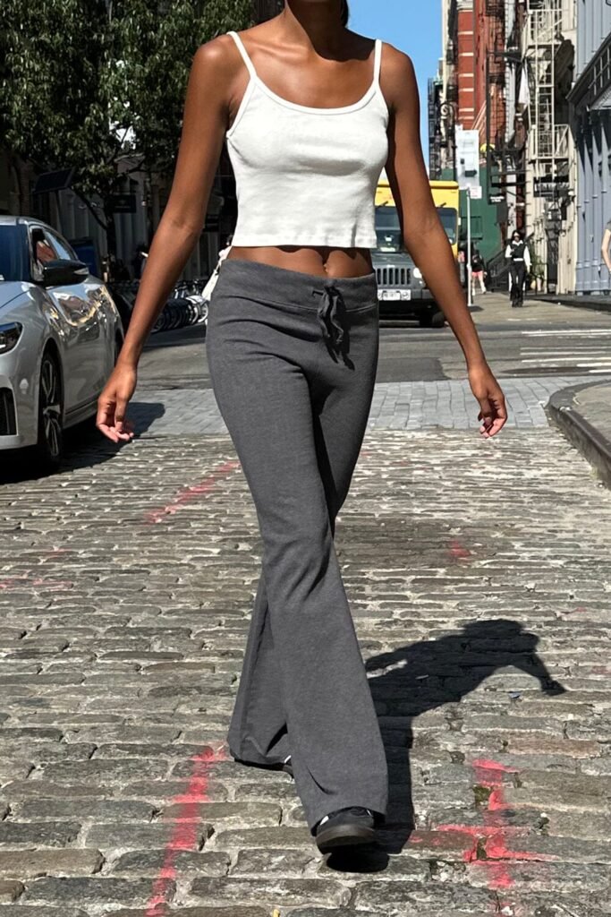 Gray Flare Yoga Pants