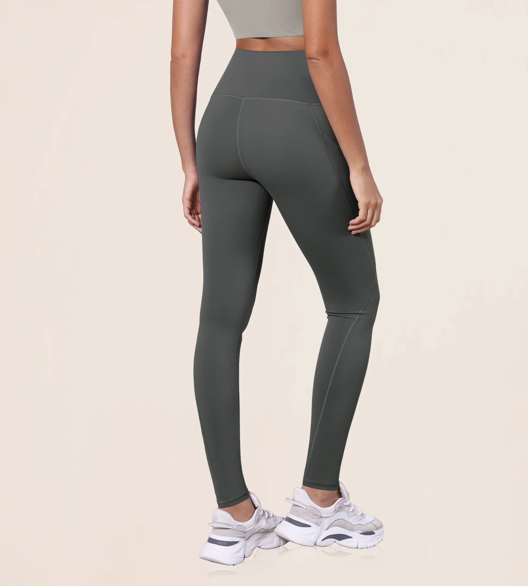 Dark Green High-Waist Leggings