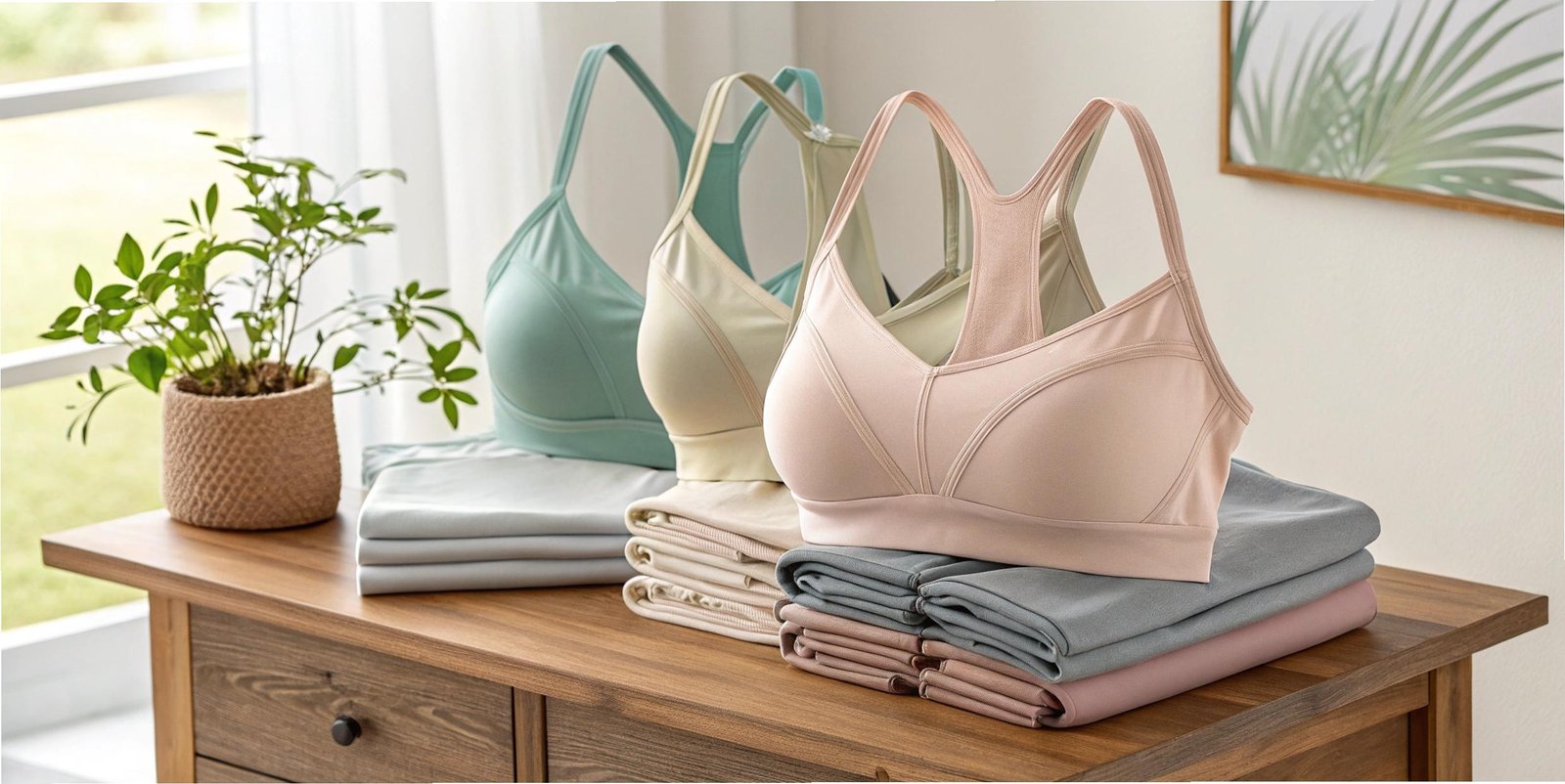 Yoga bras display