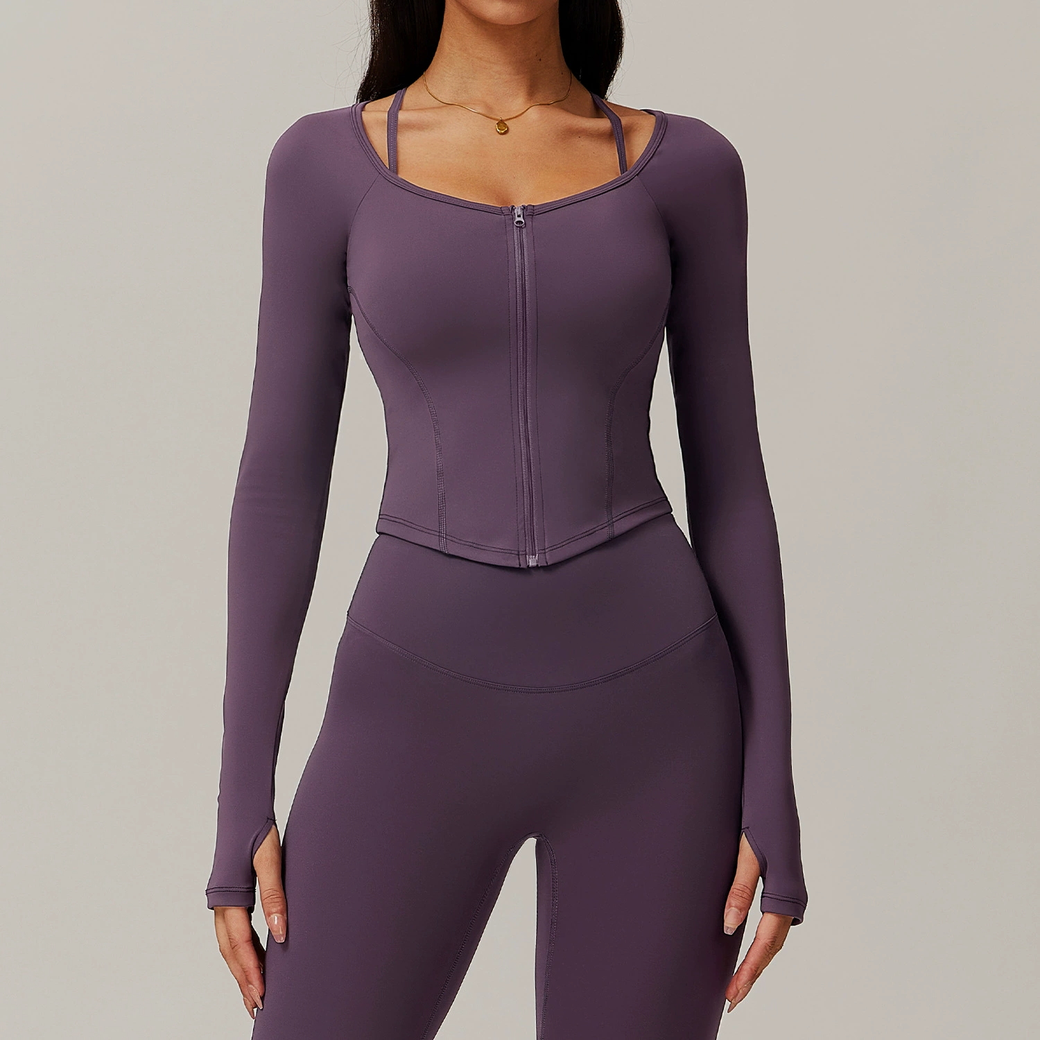 Purple Zip-Up Set