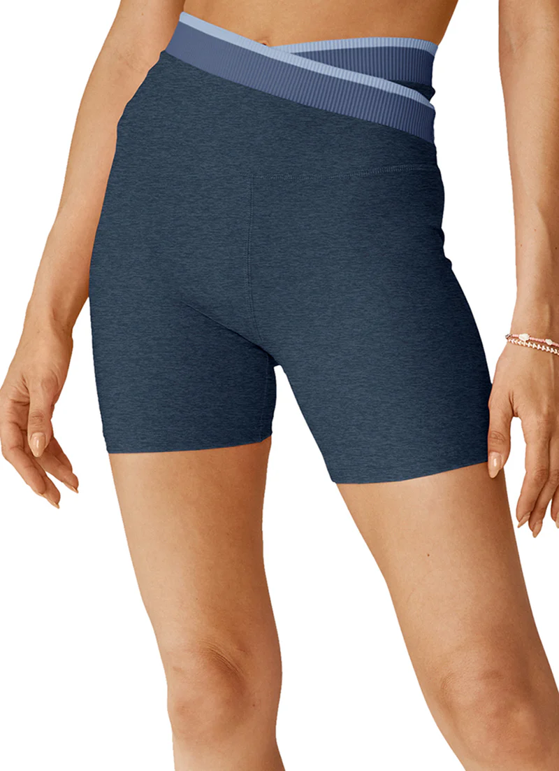 Crossover Waist Biker Shorts