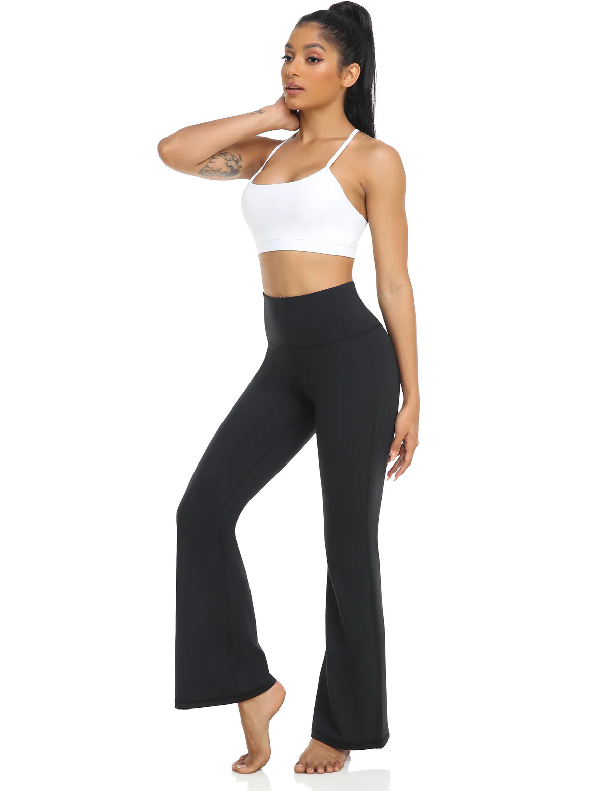Black Flared Workout Pants