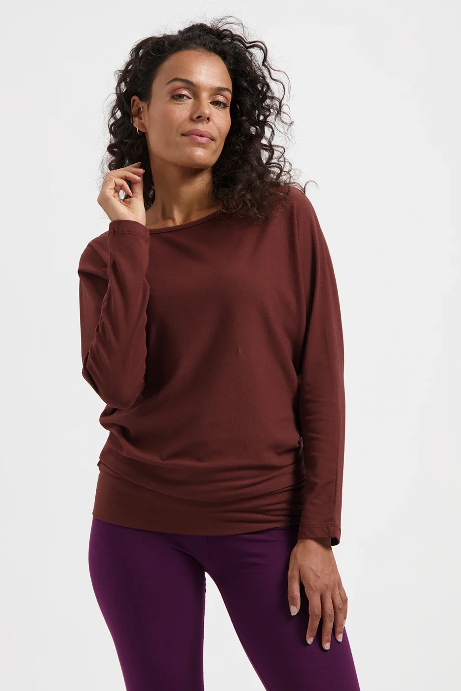 Burgundy Yoga Practice Shirt