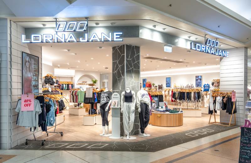 Lorna Jane Storefront with Sale Signs