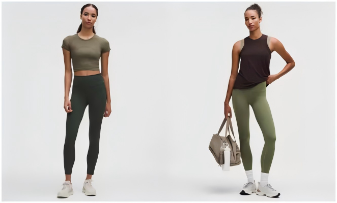 Green Yoga Leggings Set