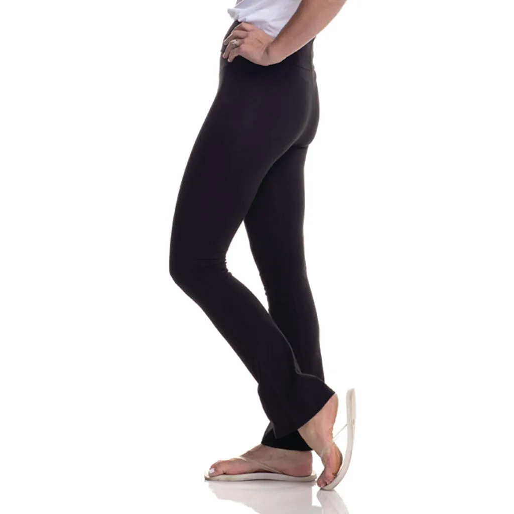 Black Flare Leggings Look