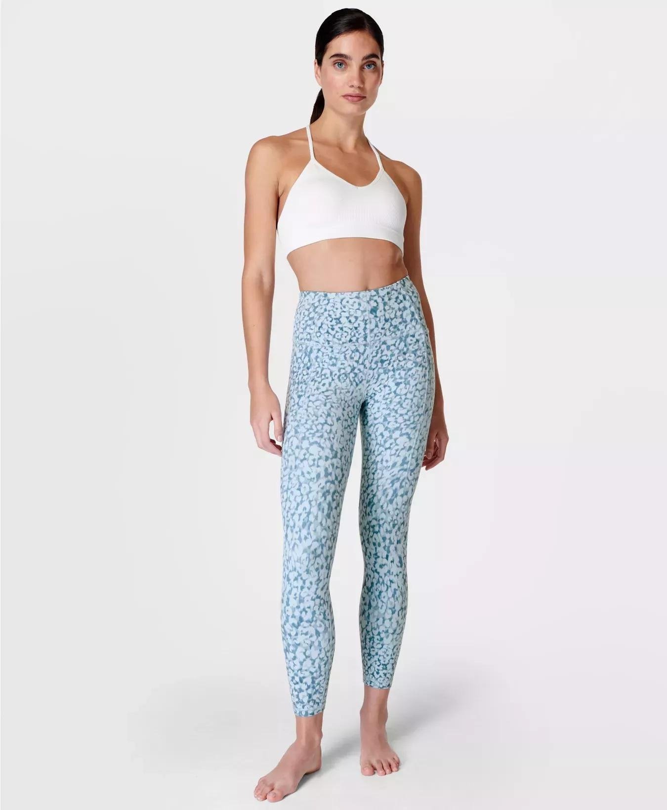 White Bra with Printed Leggings