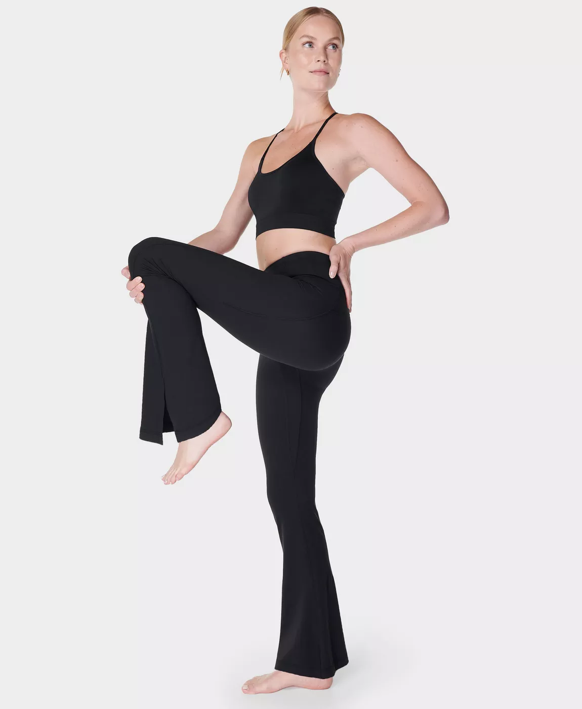black yoga pants