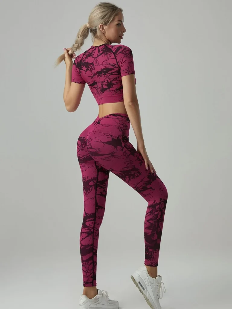 Printed Seamless Yoga Pants with Sculpting Fit