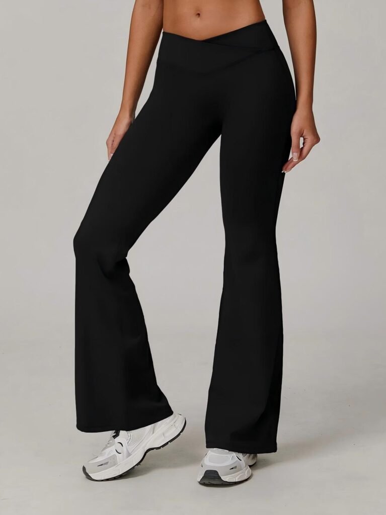 Crossover Waist Flare yoga Pants