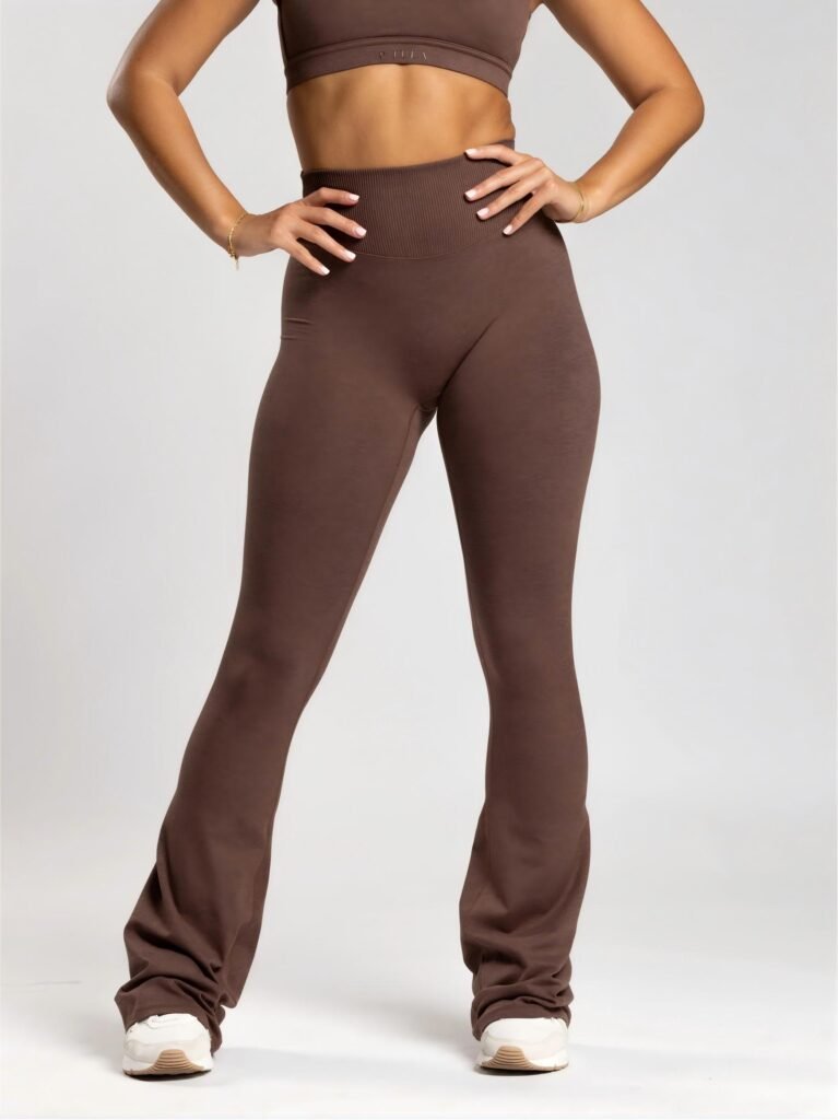 Ribbed Flare Yoga Pants